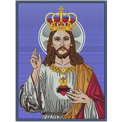 Matriz de matriz Matriz De Bordado Cristo Rei Fundo Aplicado